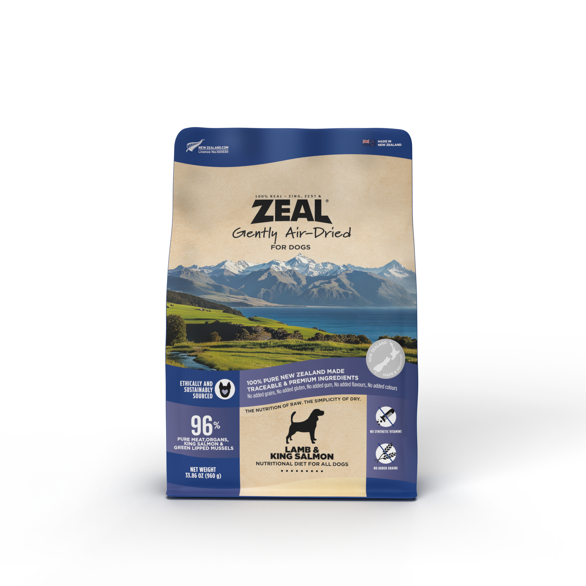 【新品试用】ZEAL真致风干狗粮新西兰进口帝王鲑天然犬粮320g
