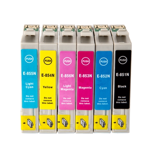近墨者T0851墨盒 适用爱普生PHOTO1390墨盒 T60墨盒六色 R330喷墨打印机黑彩色墨水 85N墨盒 EPSON R330墨盒