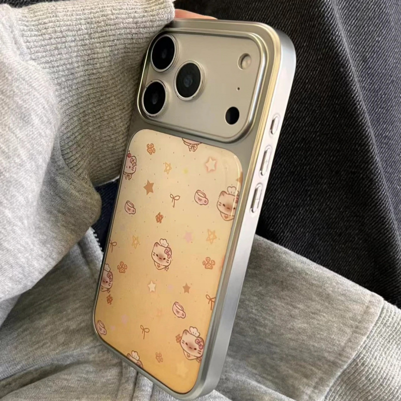 ins渐变黄厨师帽猫咪适用苹果IP1