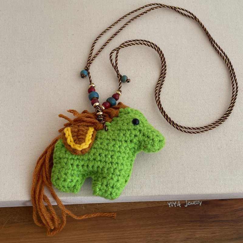 手工小马毛线编织项链女时尚可爱生肖马玩偶针织毛衣链颈链配饰品,女装/女士精品,毛衣,淘宝优惠券,粉丝福利购,淘宝优惠卷