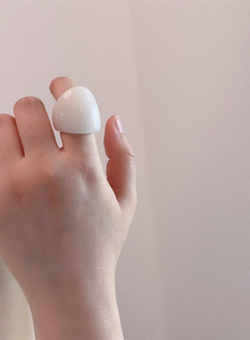 夸张独特切割面树脂晕染戒指女in