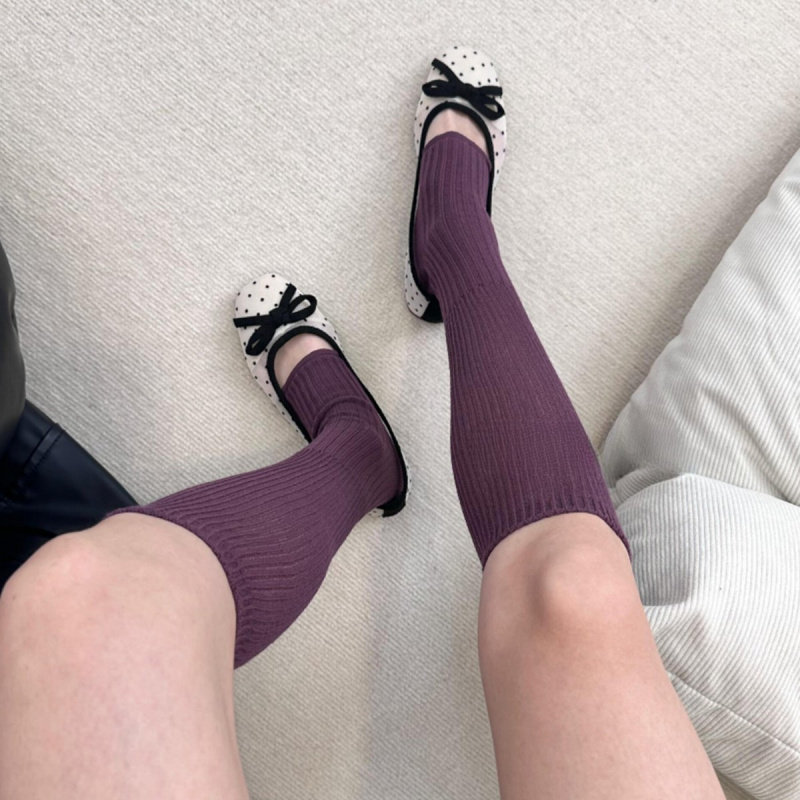 复古高奢感老钱风小众穿搭及膝走秀款堆堆紫色踩脚半掌秋季腿套,运动包/户外包/配件,腿套,淘宝优惠券,粉丝福利购,淘宝优惠卷