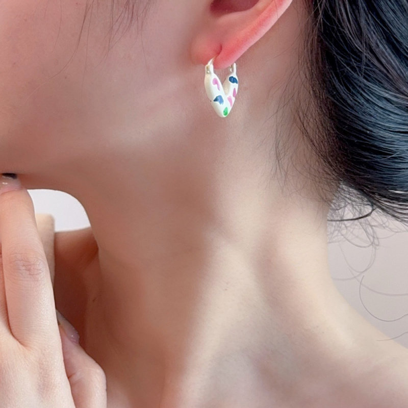彩色豹纹滴油爱心耳扣耳环女高级感秋冬个性高级感百搭耳钉耳饰品,饰品/流行首饰/时尚饰品新,耳环,淘宝优惠券,粉丝福利购,淘宝优惠卷