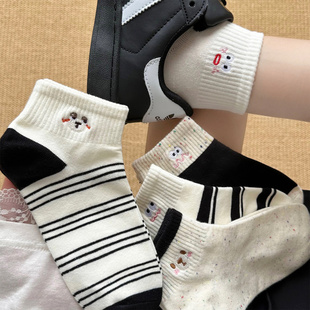 薄款 诸暨袜子女士春夏季 吸汗透气弹力短袜学院风ins潮流运动袜