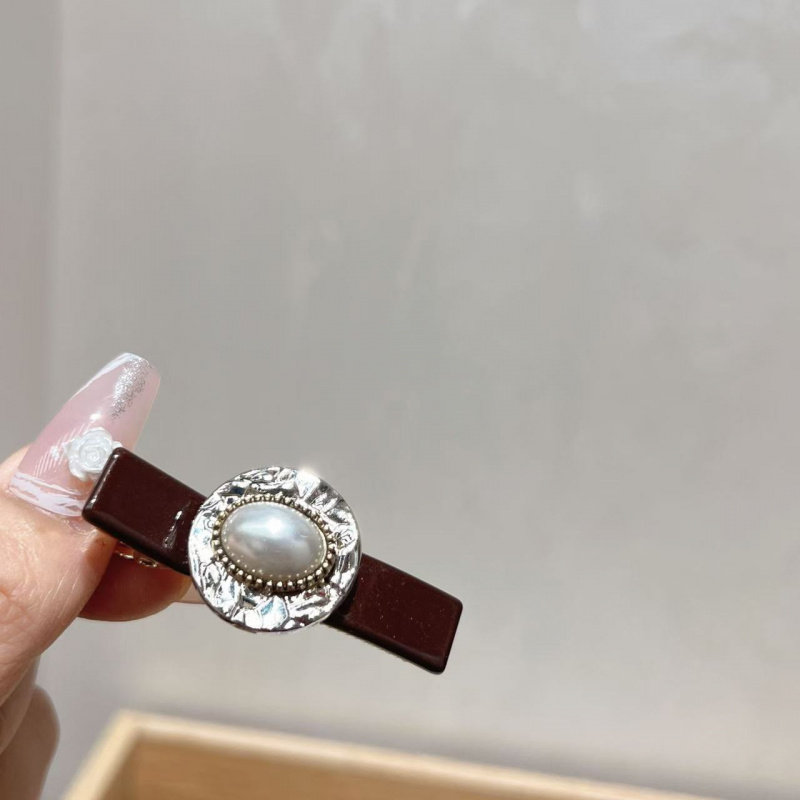 2024新款秋冬复古千金风布艺绝美珍珠格子爱心水钻bb夹对夹感气质,饰品/流行首饰/时尚饰品新,发饰,淘宝优惠券,粉丝福利购,淘宝优惠卷