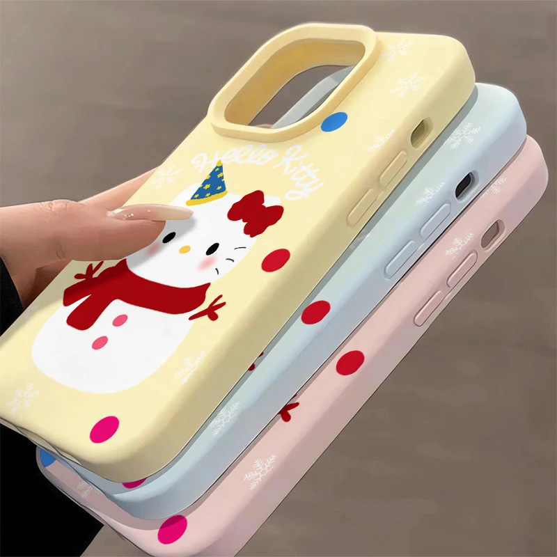 围巾雪人Kitty猫适用苹果16/17Pr