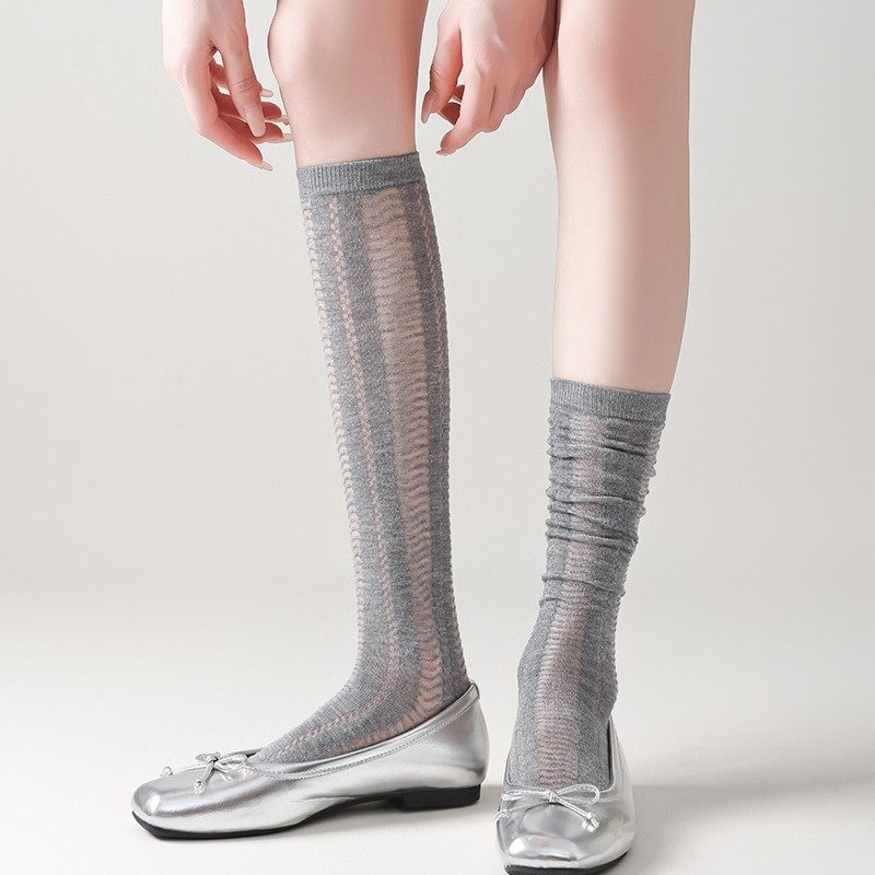 网眼小腿袜子女夏季薄款堆堆袜镂空透气性感及膝袜,女士内衣/男士内衣/家居服,连裤袜/打底袜,淘宝优惠券,粉丝福利购,淘宝优惠卷