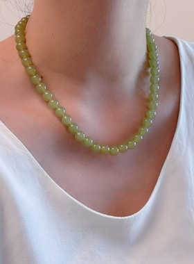 夏日小清新中式国风显白绿色天然