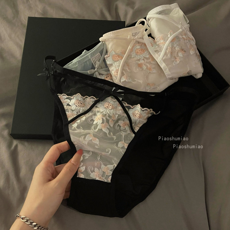 醉梨花 性感蝴蝶结纯欲网纱内裤交叉蕾丝低腰薄三角女士内裤,女士内衣/男士内衣/家居服,女三角裤,淘宝优惠券,粉丝福利购,淘宝优惠卷