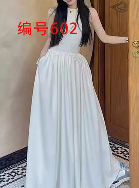 清仓吊带连衣裙外套裤子毛衣无瑕疵彩绘长袖宽松腰A字裙2026年春