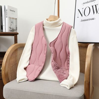 反季羽绒服女款棉马甲女短款新款加绒加厚大码内胆修身内穿保暖