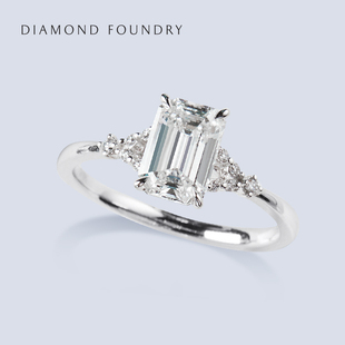 VRAI芮爱星星公主祖母绿婚戒CVD人造钻石戒指定制 培育