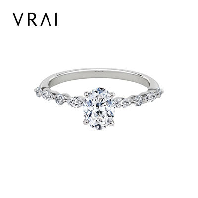 VRAI芮爱 【现货】辛德瑞拉椭圆尾戒 线下同款 时尚戒指节日礼物
