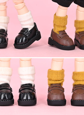 ob11娃鞋 阿巳制服鞋子gsc粘土人皮鞋 Molly衣服素体 p9 12分娃衣