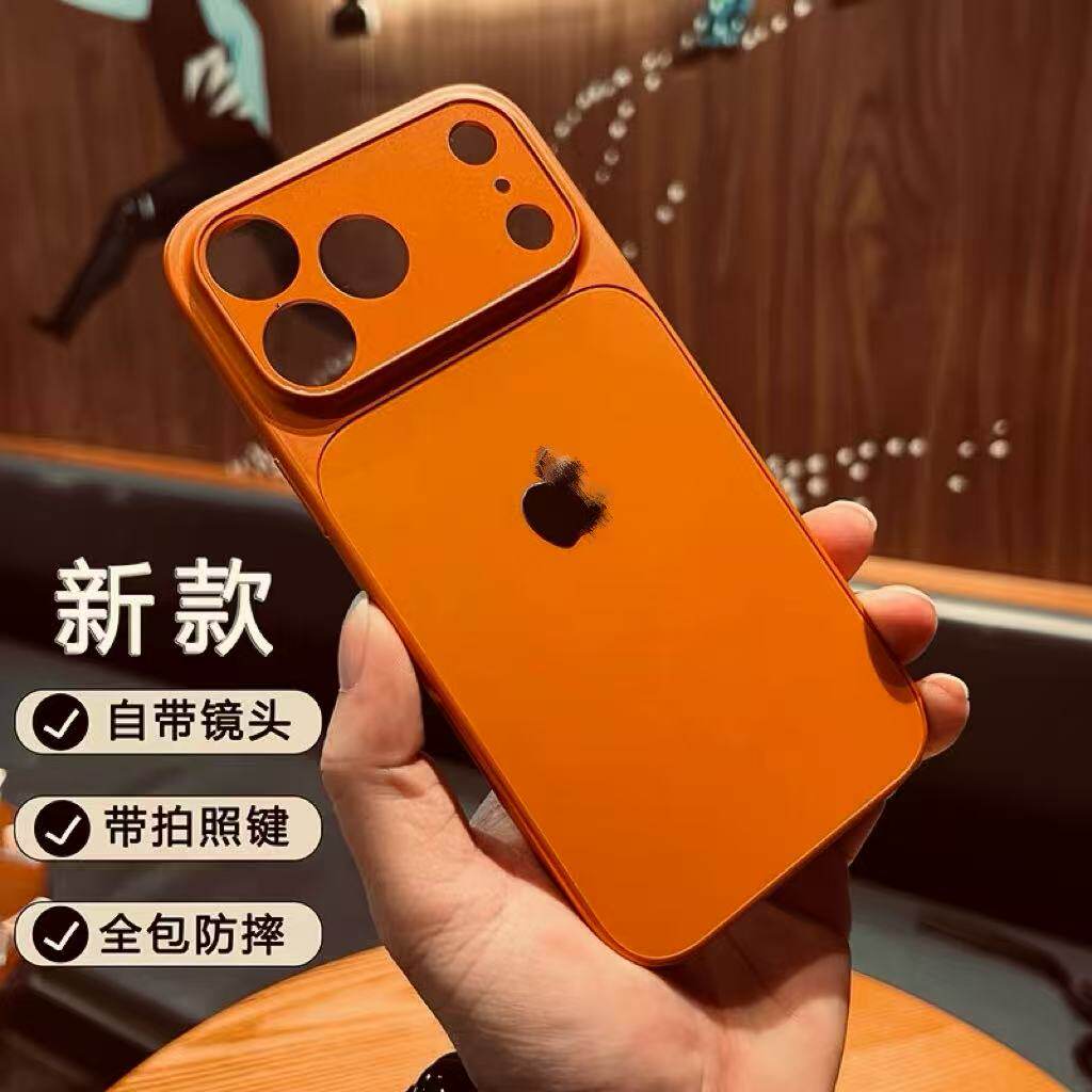 适用苹果17ProMax水晶镜头全包iPhone15promax手机壳保护套防摔磨砂带磁吸超薄新款大视窗14Pro秒变17高颜值
