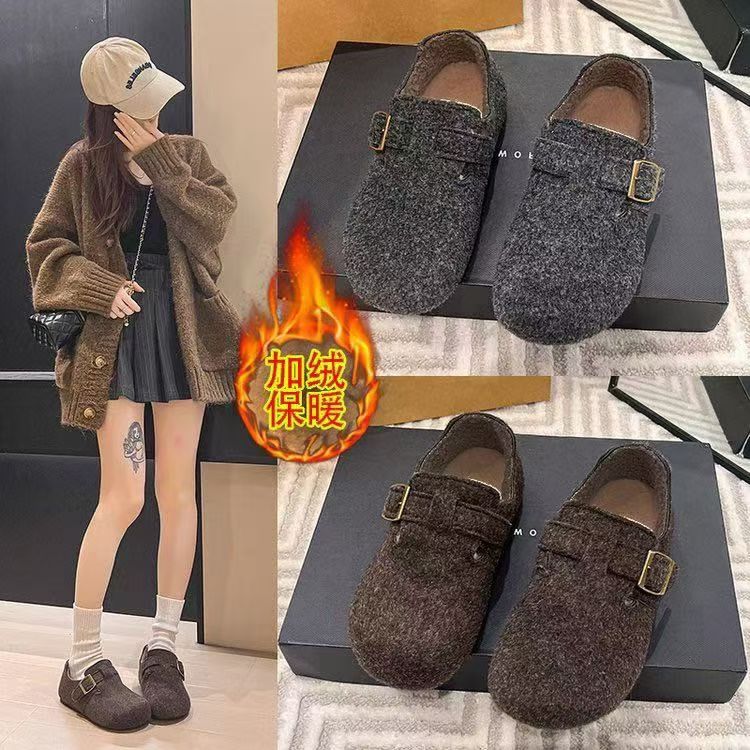 2025新款加绒毛呢鞋