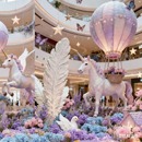 泡沫雕塑定制飞马独角兽婚庆装 饰商业道具美陈动物马年吉祥物定制