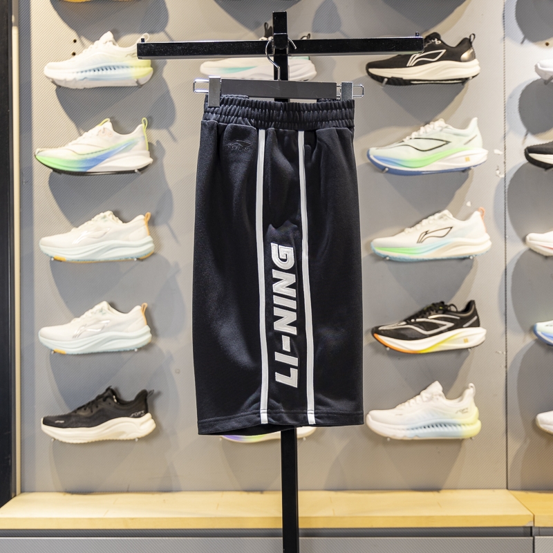 李宁男子运动休闲透气短卫裤