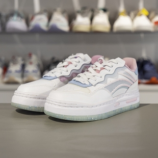 百搭厚底低帮运动板鞋 正品 新款 李宁FUTURE休闲鞋 AGCT038 女子夏季