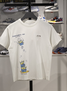 正品李宁运动T恤女子2025夏季迪士尼联名宽松短袖文化衫AHSV692