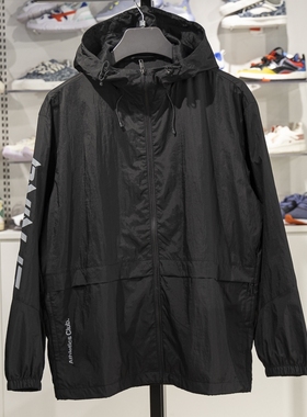 正品李宁运动风衣男子健身防晒衣防泼水宽松连帽外套AFDU679