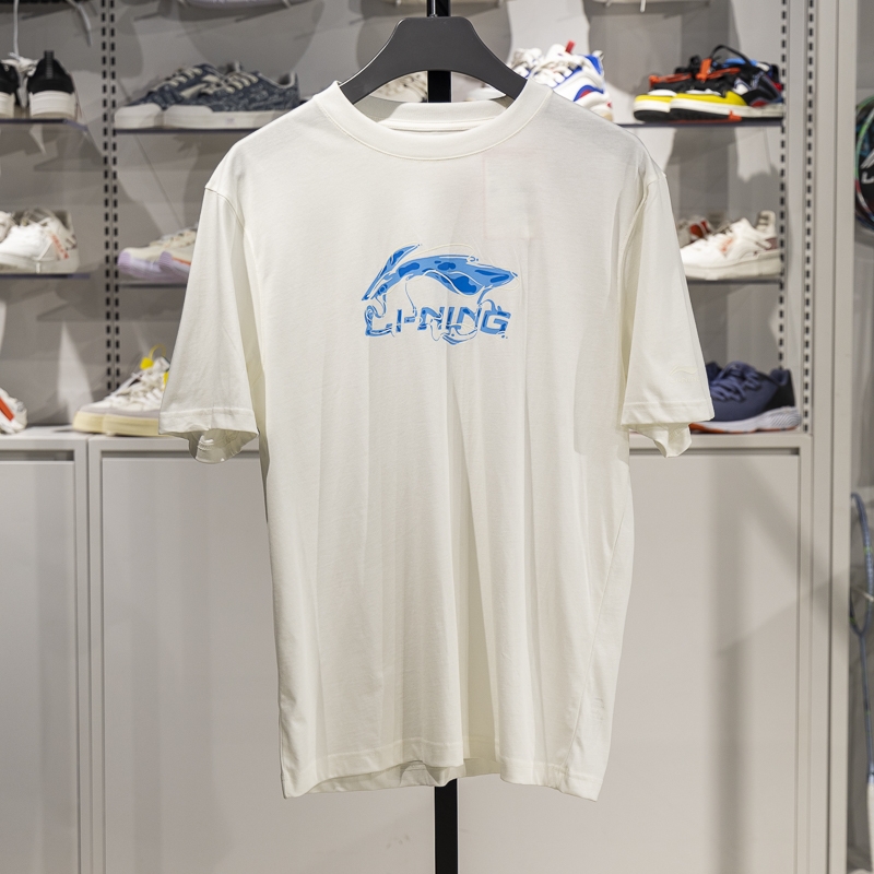 李宁短袖男子纯棉短袖文化衫