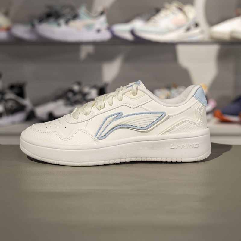 正品李宁元宝trendy板鞋女子新款低帮小白鞋经典休闲鞋AGCV178