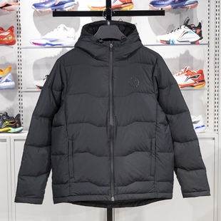 正品李宁男子短款羽绒服冬季新款85%鸭绒保暖连帽外套YYMU193
