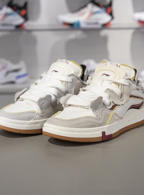 正品李宁惟吾PRO特别故事版春秋季女子舒适软弹滑板文化鞋AECT034