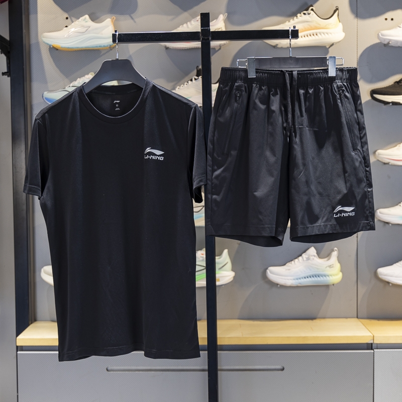 李宁男子速干凉爽运动套装