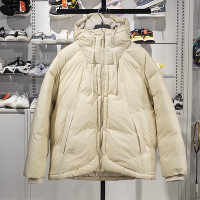 李宁保暖连帽短款男子羽绒服