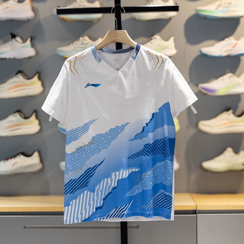 李宁羽毛球赛服男女透气短袖T恤