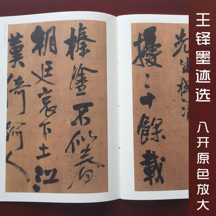 正版包邮 清王铎墨迹选 8开放大毛笔字帖 草书行草诗卷 哑光纸不反光