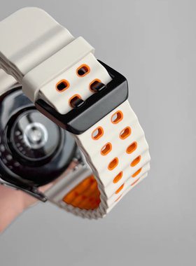 适用华为GT5/GT 6 Pro手表表带gt4表海洋双色硅胶表带watch4pro运动透气高级感春夏季新款腕带GT3男女腕带GTS