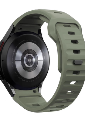 适用三星Galaxy Watch8/7/6/5/4智能运动FE手表Watch 5pro硅胶表带6/4 classic男46/47mm腕带samsu替换配件