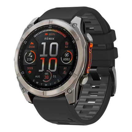 适用佳明GarminFenix 8 7X6X/Fenix 5 plusX飞耐时3 HR快拆手表带软instinct本能硅胶替换腕带男女965 26mm22