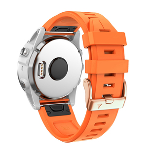 适用佳明fenix pro快拆plus运动7S替换专用硅胶腕带20mm配件女通用防水透气商务手链平纹玫瑰 5S表带飞耐时6S