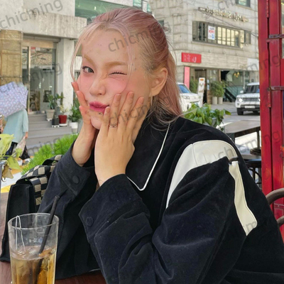 chictang 黑色POLO领韩版宽松拼接外套女韩风温柔系2022年春款財