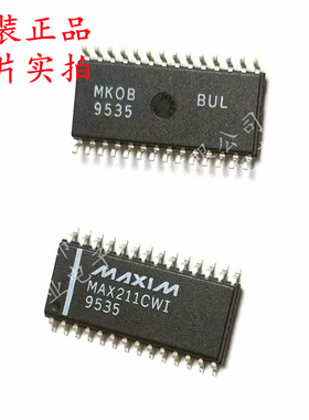 MAX211CWI+T封装SOP-28丝印MAX211CWI RS232芯片全新原装