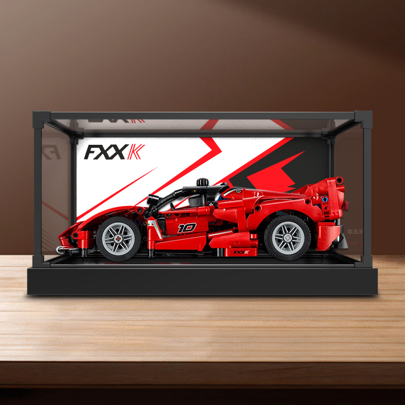 亚克力收纳盒适用42212机械组法拉利FXX K赛车积木玩具防尘罩