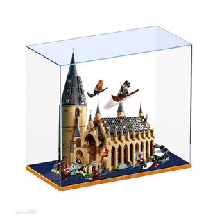 冰鹏LEGO亚克力展示盒75954 霍格沃茨大厅积木透明防尘罩防尘盒