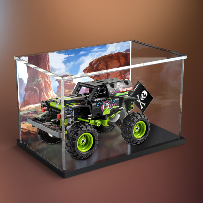 亚克力防尘罩乐高42118机械组4monster jam grave digger车展示盒