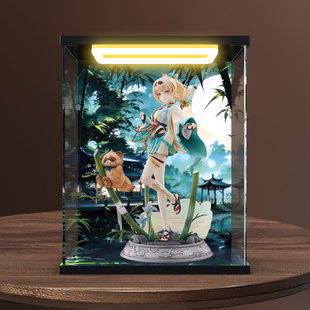 适用Claynel hololive 风真伊吕波手办 回型灯高清亚克力收纳盒