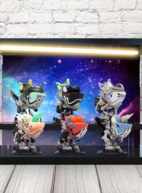 适用WASATOY变色龙盲盒8代废土乐队潮玩摆件场景展示盒盲盒防尘盒