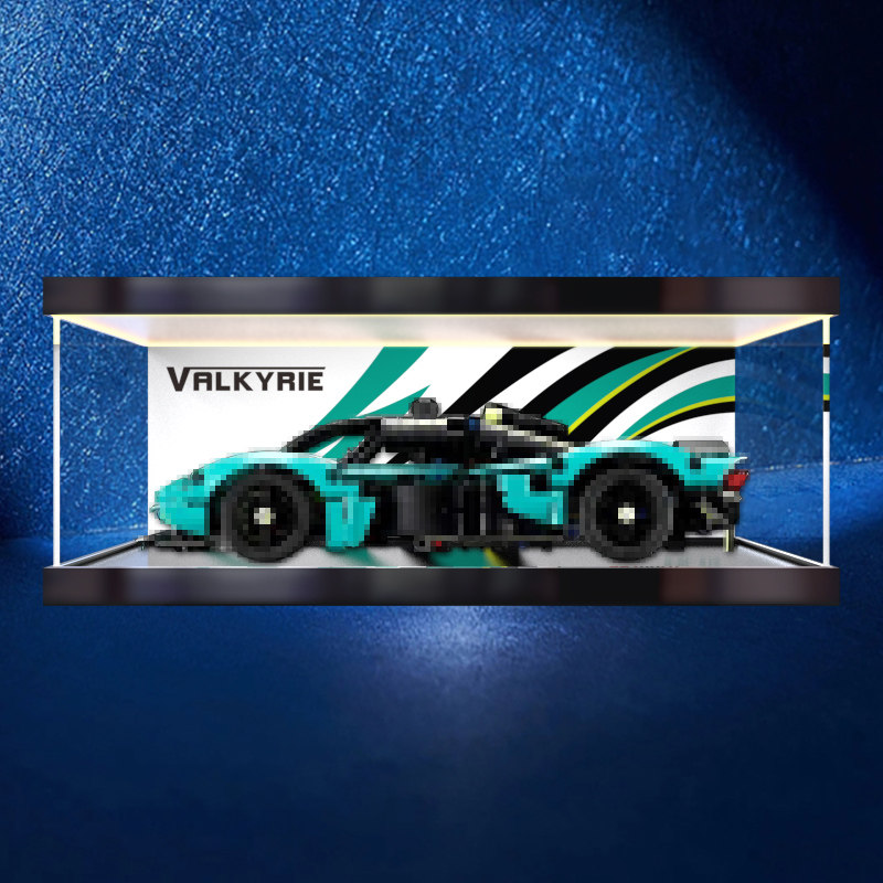 适用42208阿斯顿马丁Valkyrie赛车模型灯箱亚克力透明防尘收纳盒