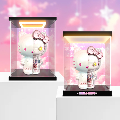 冰鹏适用TOPTOY HelloKitty幻彩琉璃大体摆件手办彩绘背景收纳盒