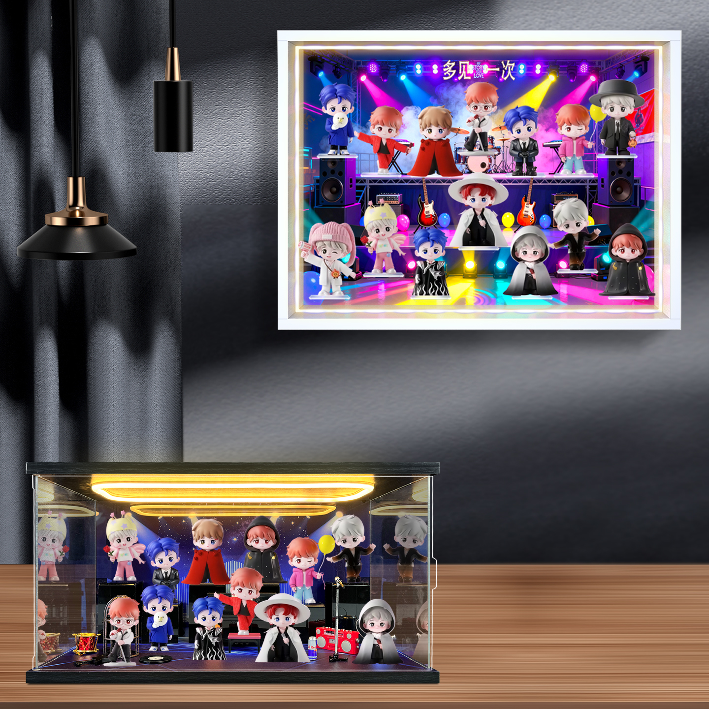 场景灯光收纳盒适用檀健次多见一次系列演唱会舞台主题手办盲盒
