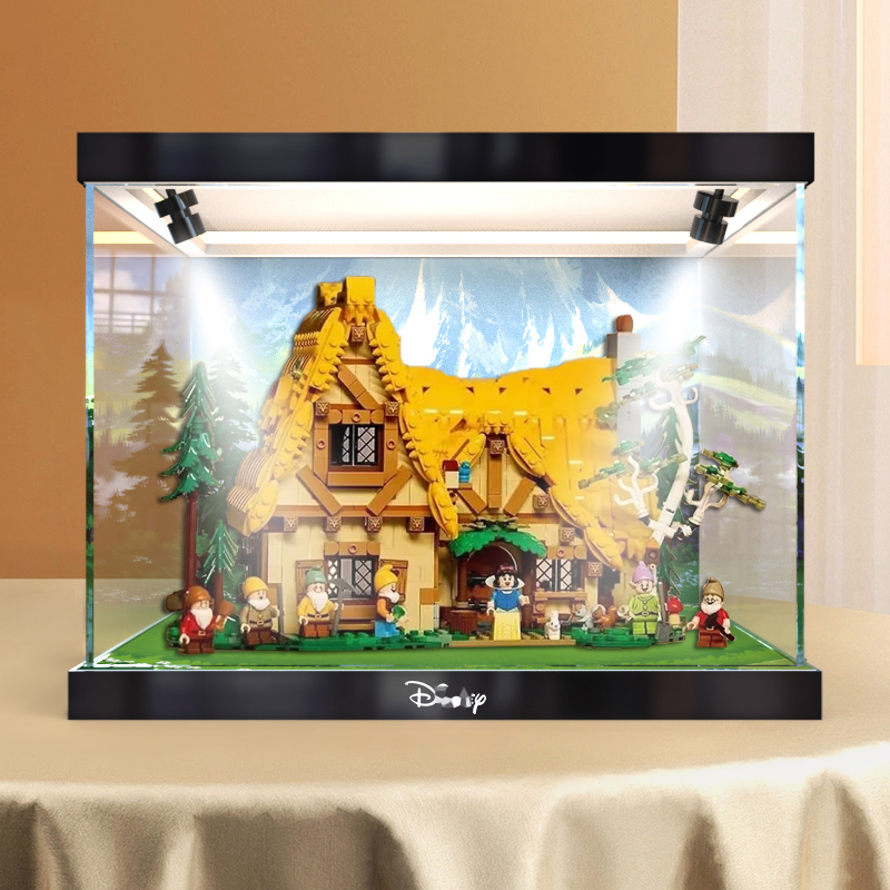 适用于43242白雪公主和七个小矮人童话森林小屋亚克力透明展示盒