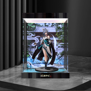 适用Myethos 绷坏3 符华 云墨丹心 手办亚克力主题背景灯箱展示盒