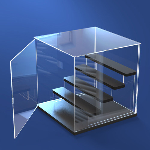 盲盒收纳展示架适用泡泡玛特公仔手办玩偶架透明摆柜亚克力展示盒